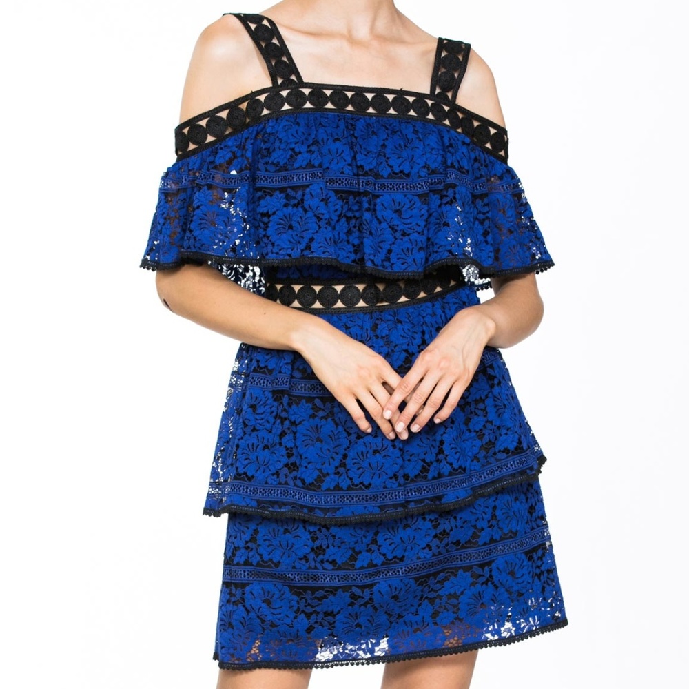 CASUAL LACE UP SLEEVELESS RUFFLE DRESS - Picture 2 of 6